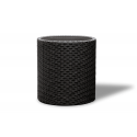Keter Round Planter Rattan Style - Size M - 36 cm Diameter Anthracite Cylinder Flower Pot Indoor Outdoor Weatherproof Keter Round Planter Rattan Style - Size M - 36 cm Diameter Anthracite Cylinder Flower Pot Indoor Outdoor Weatherproof