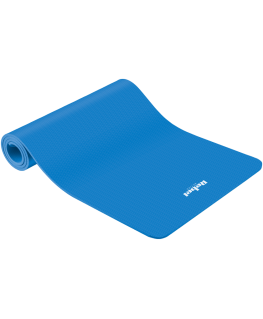 Gymnastics mat for yoga, pilates, fitness, 183x61cm, thickness 6mm, material TPE, blue, REBEL ACTIVE