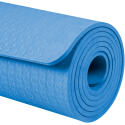 Gymnastics mat for yoga, pilates, fitness, 183x61cm, thickness 6mm, material TPE, blue, REBEL ACTIVE Gymnastics mat for yoga, pilates, fitness, 183x61cm, thickness 6mm, material TPE, blue, REBEL ACTIVE