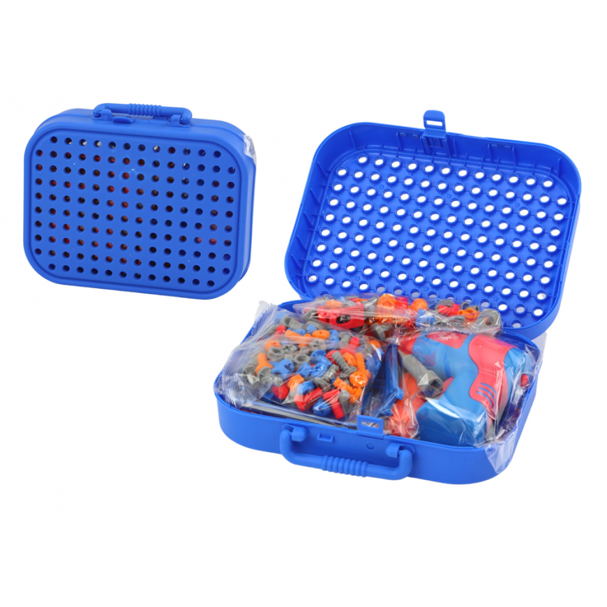 Lean Suitcase Set DIY Puzzle Blocks Space Screwdriver 228 pieces. – 2