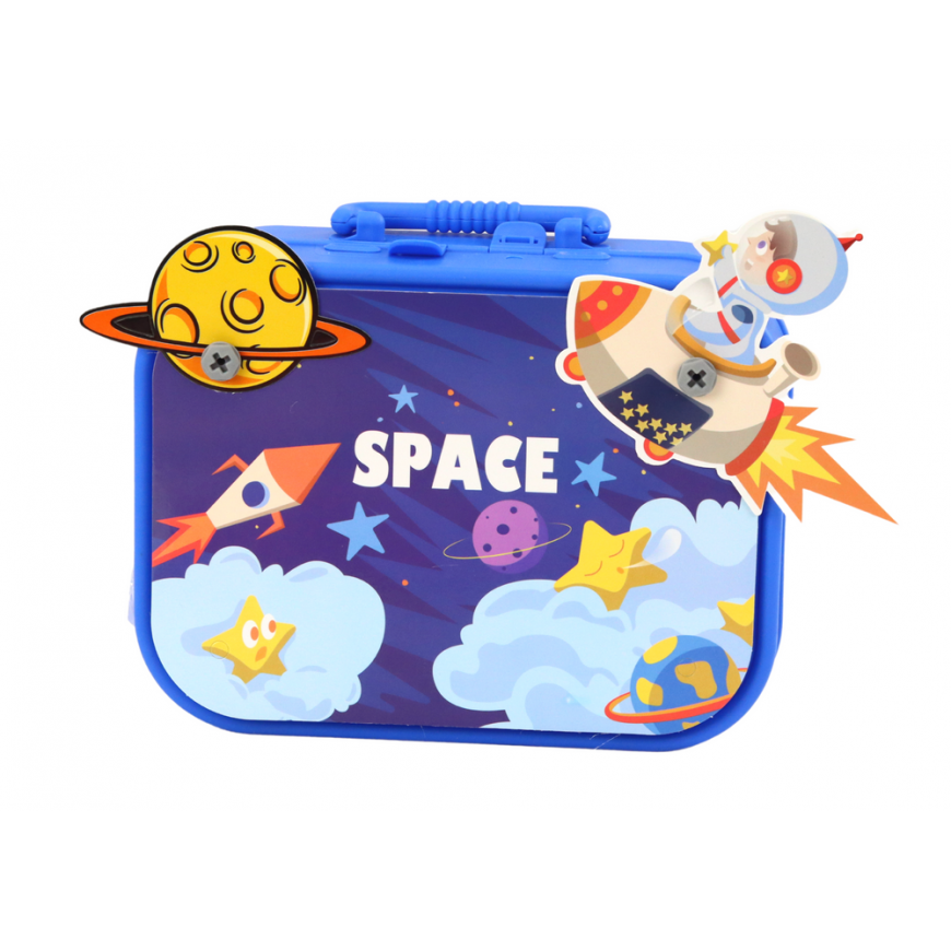 Lean Suitcase Set DIY Puzzle Blocks Space Screwdriver 228 pieces. – 3