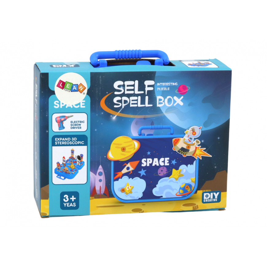 Lean Suitcase Set DIY Puzzle Blocks Space Screwdriver 228 pieces. – 4