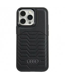 Audi Synthetic Leather MagSafe iPhone 15 Pro 6.1" czarny|black h