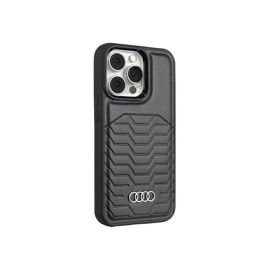 Audi Synthetic Leather MagSafe iPhone 15 Pro 6.1" czarny|black h – 2