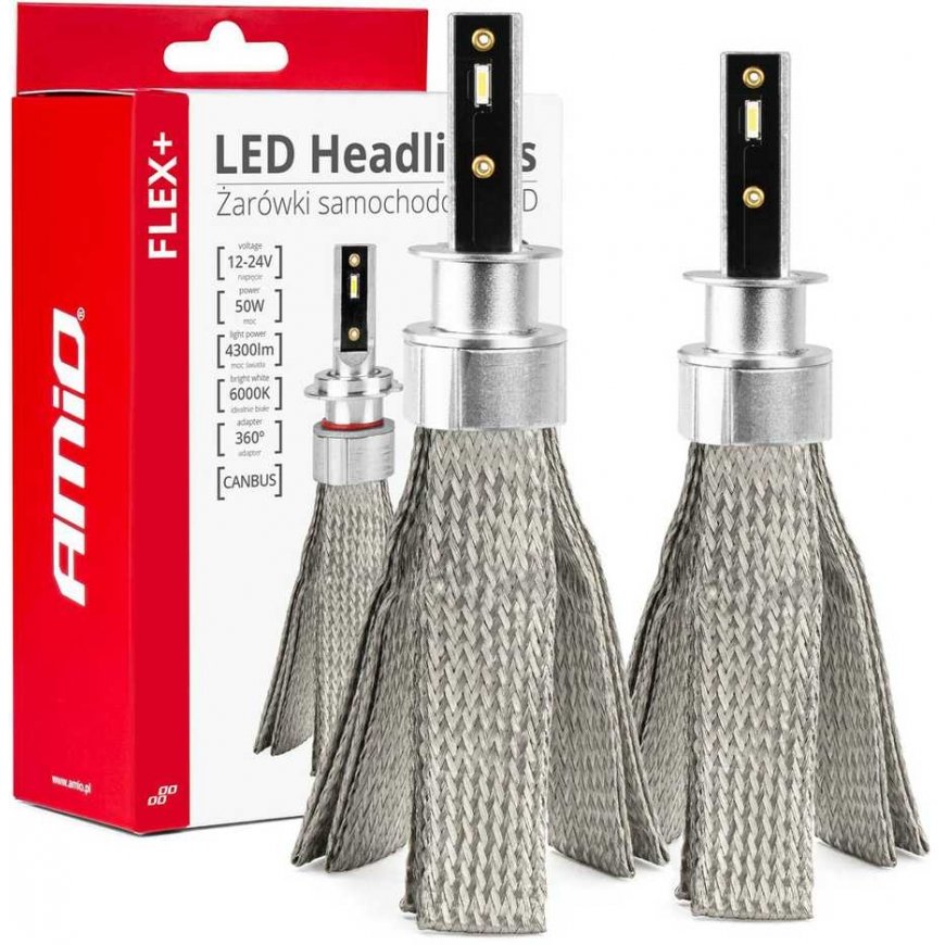AMiO Car lights led flex+ h1
