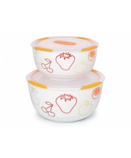 OURSSON BS4781RC/OR pusdienbļoda Salātu bļoda Apaļš Keramikas Spogulis 2 pcs