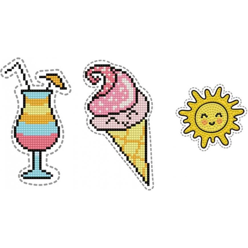 DIAMOND DOTS creative set for diamond painting SUNSHINE, 3 stickers, DTZ12.040 – 2