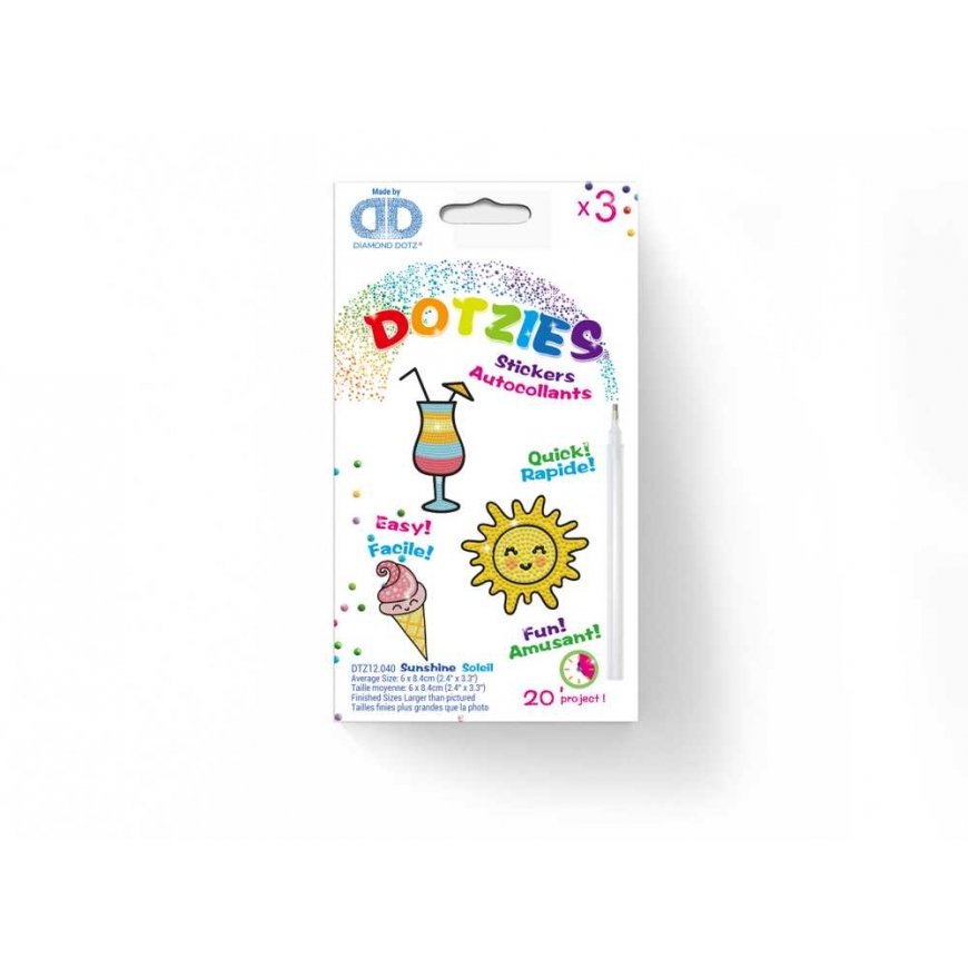 DIAMOND DOTS creative set for diamond painting SUNSHINE, 3 stickers, DTZ12.040 – 3