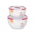 OURSSON BS4781RC/DC обеденная миска Набор чаш 3 L Круглый Kерамический Cherry (fruit), Белый 2 шт OURSSON BS4781RC/DC обеденная миска Набор чаш 3 L Круглый Kерамический Cherry (fruit), Белый 2 шт
