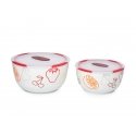 OURSSON BS4781RC/DC обеденная миска Набор чаш 3 L Круглый Kерамический Cherry (fruit), Белый 2 шт OURSSON BS4781RC/DC обеденная миска Набор чаш 3 L Круглый Kерамический Cherry (fruit), Белый 2 шт