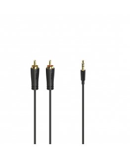 Hama 00205260 audio kabelis 1,5 m 3.5mm 2 x RCA Melns