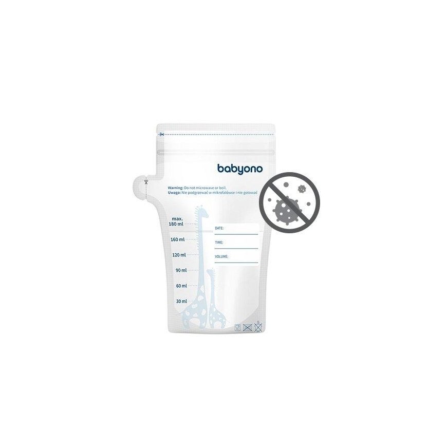 Baby Ono BabyOno maišeliai motinos pienui laikyti užšaldyti 30 vnt.x180 ml, 1084 – 5