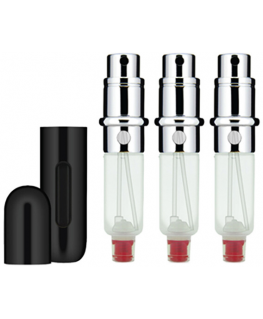 Travalo Classic HD gift set Black (refillable perfume atomizer 3 x 5 ml + case)