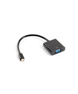 Lanberg AD-0006-BK videokaapeli-adapteri 0,2 m VGA (D-Sub) Mini DisplayPort Musta