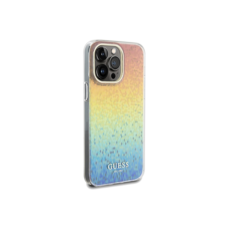 Original Front Panel Case GUESS GUHCP13XHDECMI for iPhone 13 Pro Max (IML Faceted Mirror / Disco Rainbow) – 4
