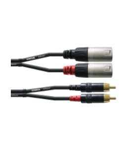 Cordial CFU 3 MC аудио кабель 3 m 2 x RCA 2 x XLR (3-pin) Черный