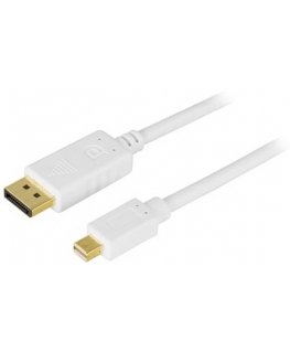 Deltaco Kaapeli DisplayPort - Mini DisplayPort, 20-pin u-u, 1m, valk