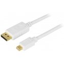 Deltaco DP-1110 DisplayPort cable 1 m mini DisplayPort White Deltaco DP-1110 DisplayPort cable 1 m mini DisplayPort White