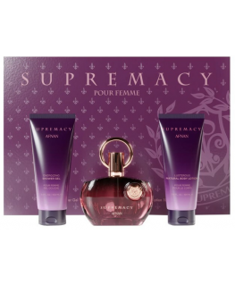 Afnan Supremacy Violet Dárková sada EDP 100 ml, shower gel 100 ml and hydrating body milk 100 ml