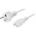 Deltaco DEL-109MV power cable White 2 m CEE7/7 IEC C13 Deltaco DEL-109MV power cable White 2 m CEE7/7 IEC C13