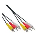 InLine 89996 kompozitinis garso kabelis 2 m 3 x RCA Juoda InLine 89996 kompozitinis garso kabelis 2 m 3 x RCA Juoda