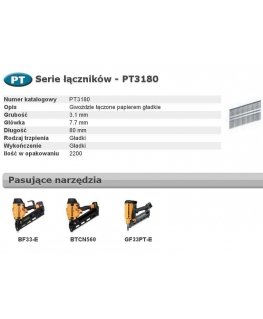 BOSTITCH NAILS PT 33` 3.1 x 80mm 2200 pcs.