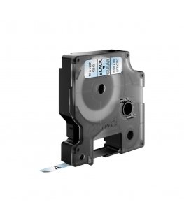 DYMO D1 Standard - Black on Transparent - 6mm etikečių juostelė Juoda ant skaidrios