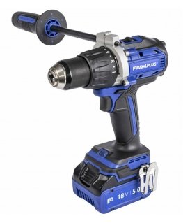 Screwdriver-drill RawlPlug R-PDD18-P100-XL2 18 V 2x5.0 Ah battery.