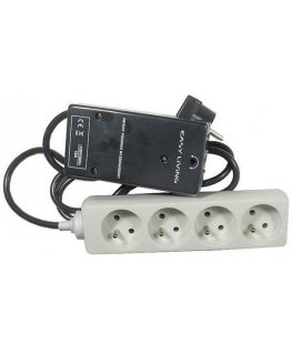 Przewód power supply rezerwowego EASY-OFF 230V with remote control switch, CEE7 (widelect) - socket 4x, Max. 2300W, black, black