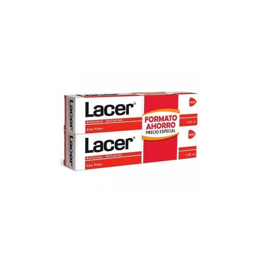 Lacer Dantų pasta Antiplaque Anticaries 2x125ml