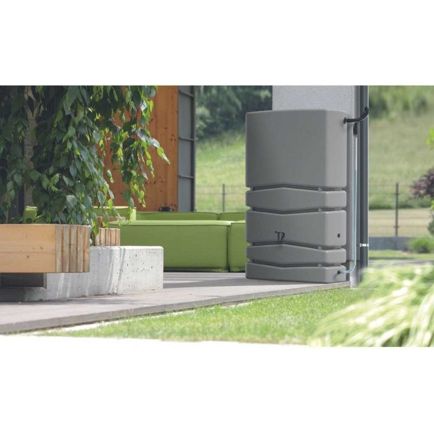Prosperplast Waterform Rainwater bakas 350l smooth pilka aqua water – 2