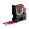 DYMO D1 - vakiopolyesteritarrat - Musta punaisella -24mm x 7m DYMO D1 - vakiopolyesteritarrat - Musta punaisella -24mm x 7m