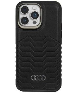 Case Audi Synthetic Leather MagSafe iPhone 14 Pro 6.1" black/black hardcase AU-TPUPCMIP14P-GT/D3-BK