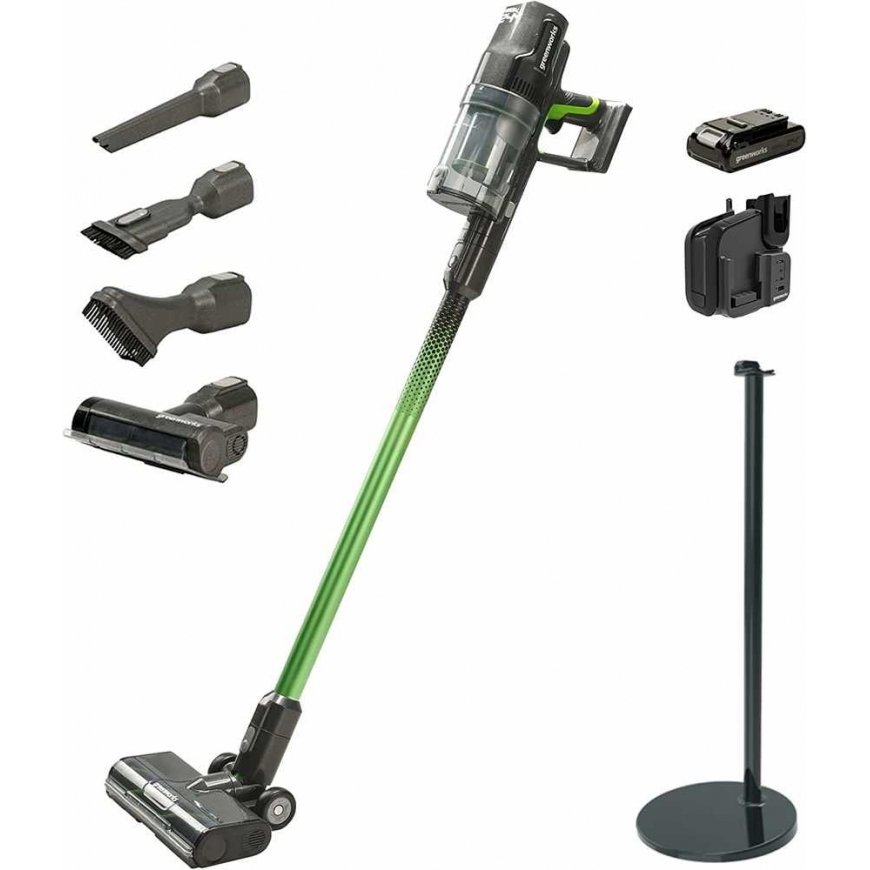 Battery vacuum cleaner Greenworks GD24SVK4S 24 V 1x4.0 Ah battery.