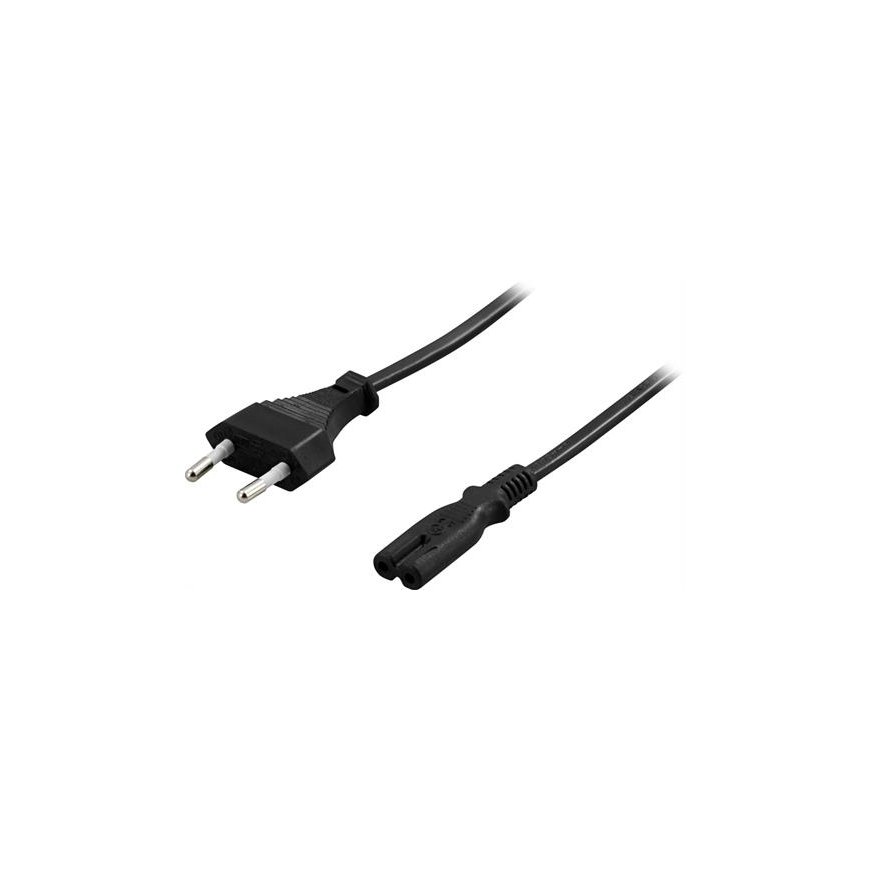 Deltaco DEL-109A-50 toitekaabel Must 0,5 m CEE7/16 C7 pistikut