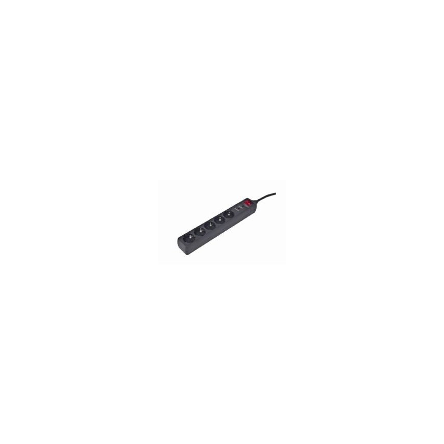 EnerGenie SPG5-C-5 ylijännitesuoja Musta 5 AC-pistorasia(a) 250 V 1,5 m