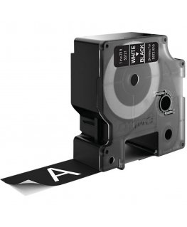 DYMO D1 -Standard Labels - White on Black - 24mm x 7m