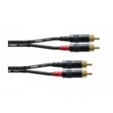 Cordial CFU 0.6 CC audiokaapeli 0,6 m 2 x RCA Musta Cordial CFU 0.6 CC audiokaapeli 0,6 m 2 x RCA Musta