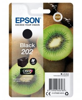 Epson Kiwi 202 rašalo kasetė 1 vnt Originalus Standartinė išeiga Juoda