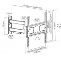 SUNNE 23-42-EAX2 TV mount 139.7 cm (55") Black SUNNE 23-42-EAX2 TV mount 139.7 cm (55") Black