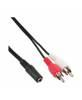 InLine Audio cable 2x RCA male / 3.5mm Stereo female 1.5m