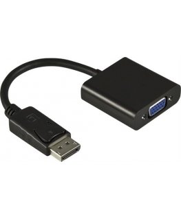 Deltaco DP-VGA7 video kabeļu aksesuārs 0,2 m DisplayPort VGA (D-Sub) Melns