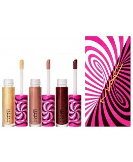 MAC Tiny Tricks Set MAC: Lipglass, Lip gloss, Optical Delusion, 2.4 g + Lipglass, Lip gloss, Tiktalk of the Town, 2.4 g + Lipgla