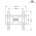 TV turētājs 13 '' - 42 '' Maclean MC-777 melns 35 kg VESA 200x200