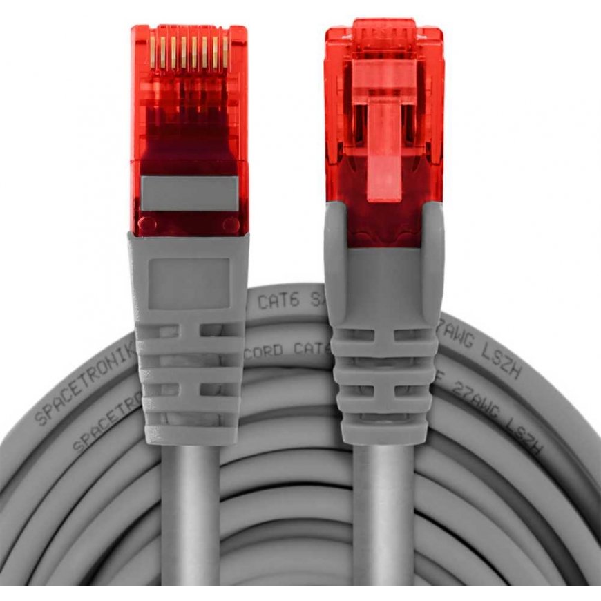 Spacetronik Cable RJ45 CAT 6 U/UTP AWG24 gray 20m – 2