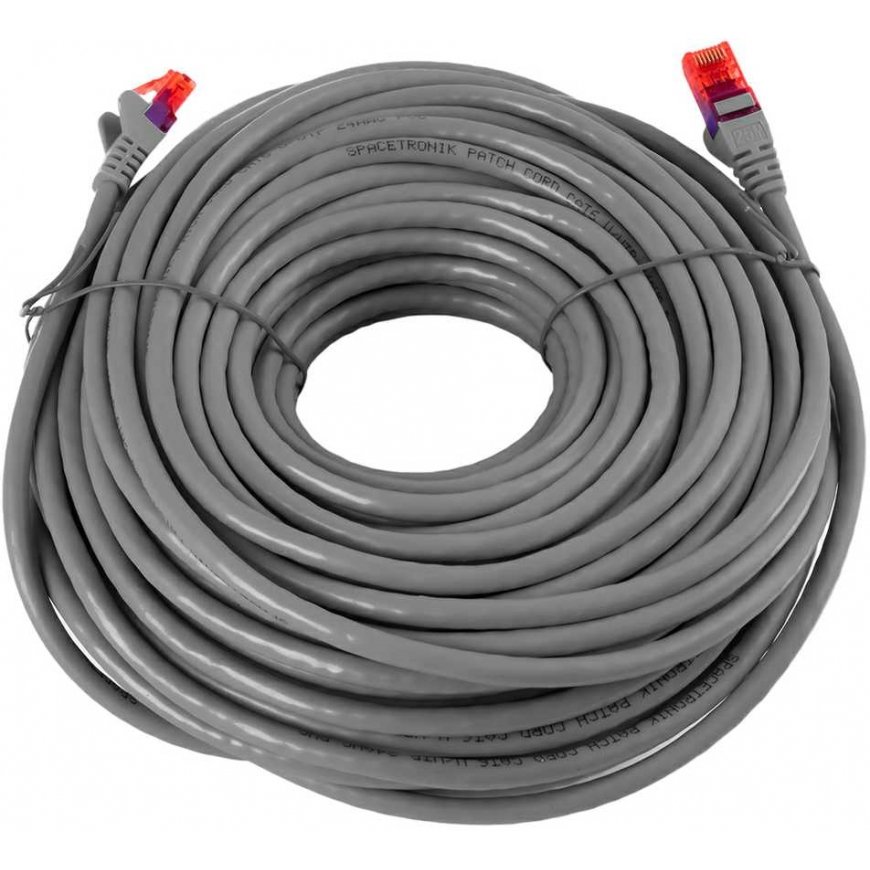 Spacetronik Cable RJ45 CAT 6 U/UTP AWG24 gray 20m – 3