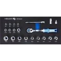 Įrankių komplektas Hogert HT7G127 3/8'' 22 vnt. Įrankių komplektas Hogert HT7G127 3/8'' 22 vnt.