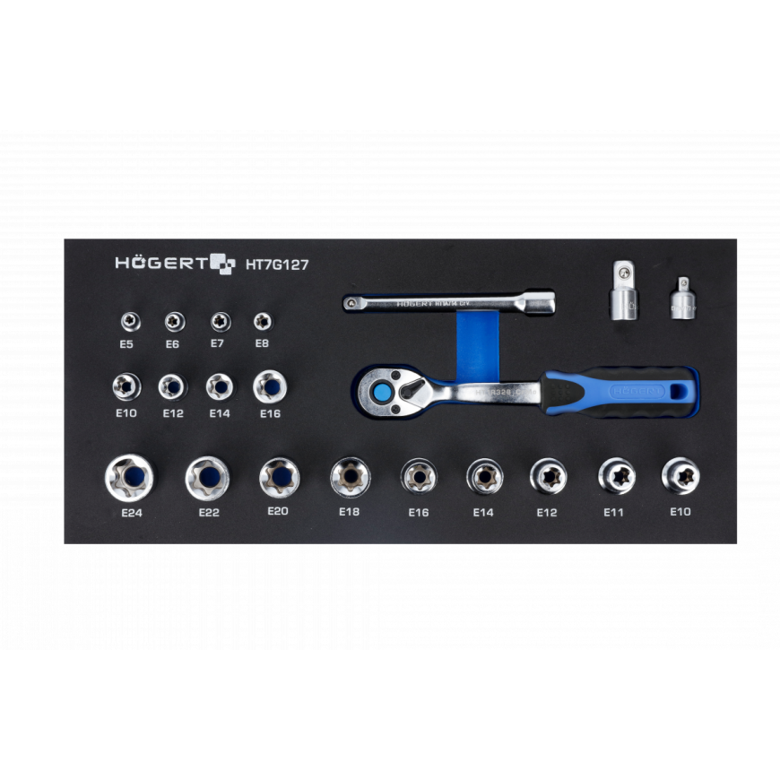Tool set Hogert HT7G127 3/8'' 22 pcs. – 2