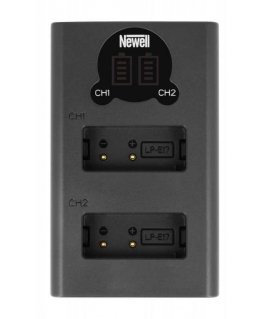 Dual Channel Charger Kit and Two LP-E17 Rechargeable Batteries Newell DL-USB-C for Canon