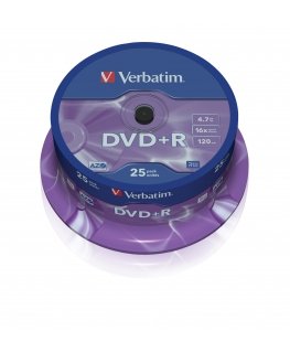 Verbatim DVD+R Matt Silver 4,7 GB 25 tk